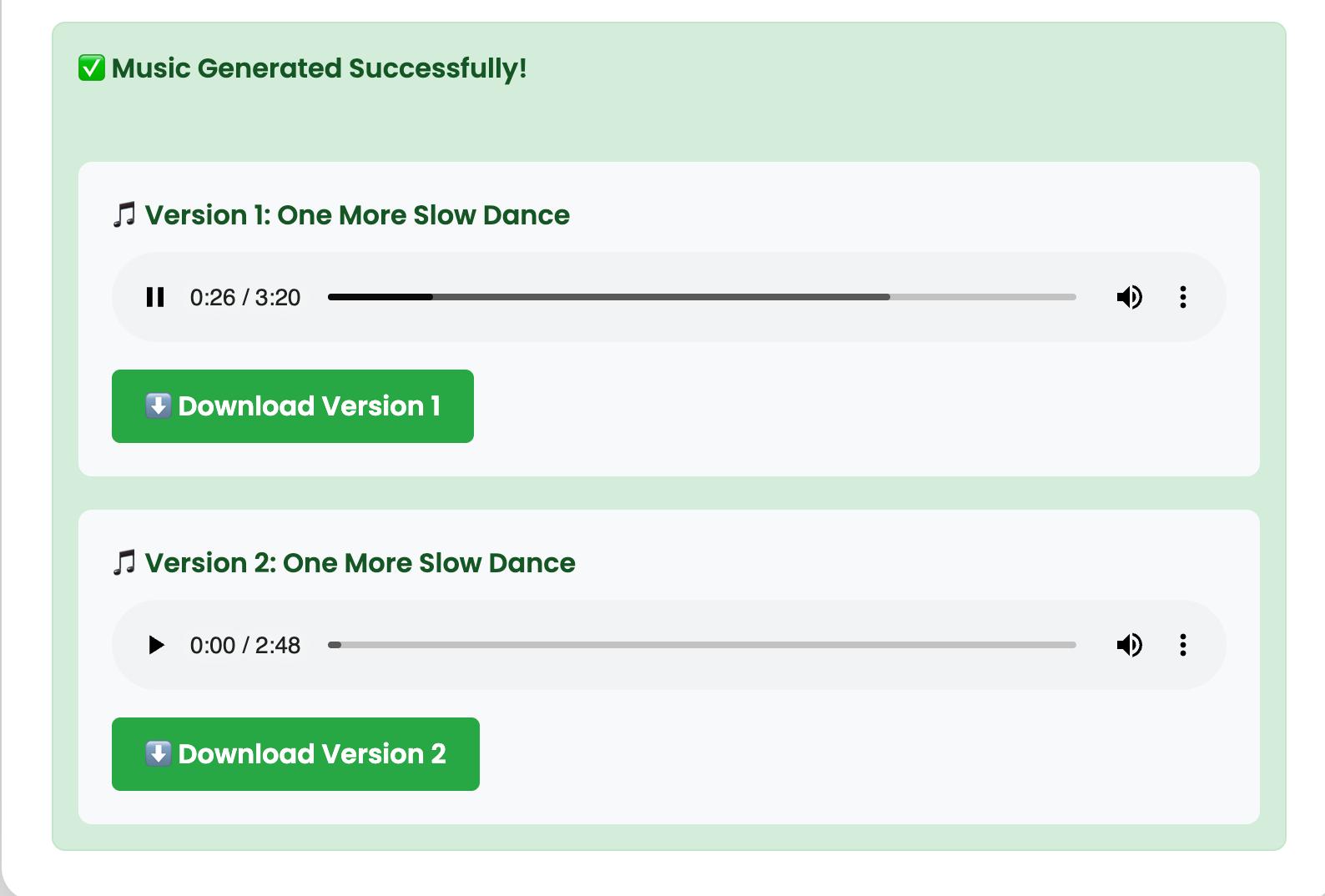 AI music generation preview